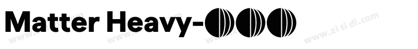 Matter Heavy字体转换